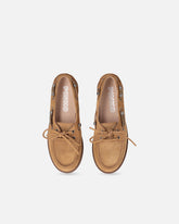 Suede moccasins with jewel details - | Pinko