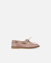Mocassini in suede con applicazioni gioiello - | Pinko
