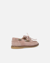 Suede moccasins with jewel details - | Pinko
