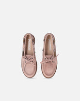 Suede moccasins with jewel details - | Pinko