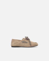 Suede moccasins with multicoloured laces - | Pinko
