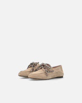 Suede moccasins with multicoloured laces - | Pinko