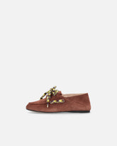 Suede moccasins with multicoloured laces - | Pinko