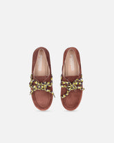 Suede moccasins with multicoloured laces - | Pinko