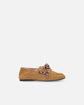 Suede moccasins with multicoloured laces - | Pinko