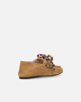 Mocassini in suede con lacci multicolor - | Pinko