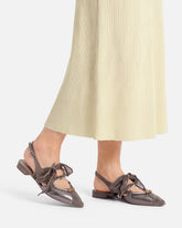 Ballerines slingbacks à lacets - Testa Di Moro Brown | Pinko