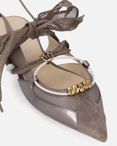 Ballerines slingbacks à lacets - Testa Di Moro Brown | Pinko