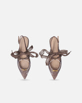 Ballerines slingbacks à lacets - Testa Di Moro Brown | Pinko