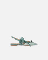 Slingback ballerinas with ties - Sage Green | Pinko