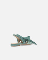 Slingback ballerinas with ties - Sage Green | Pinko