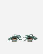 Slingback ballerinas with ties - Sage Green | Pinko
