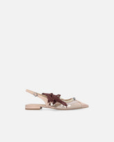 Slingback ballerinas with ties - Pink | Pinko