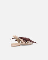Slingback ballerinas with ties - Pink | Pinko