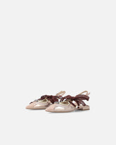 Slingback ballerinas with ties - Pink | Pinko