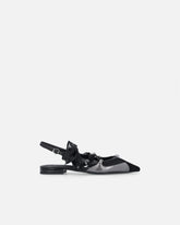 Slingback ballerinas with ties - | Pinko