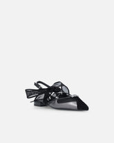 Slingback ballerinas with ties - Black | Pinko