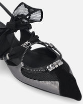 Slingback ballerinas with ties - Black | Pinko