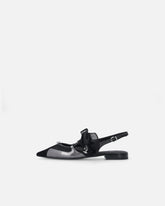 Slingback ballerinas with ties - | Pinko