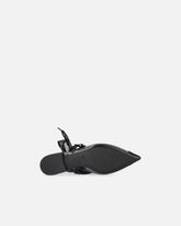 Slingback ballerinas with ties - | Pinko