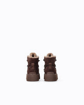 Bottines en daim doublées de fourrure synthétique - Marron | Pinko
