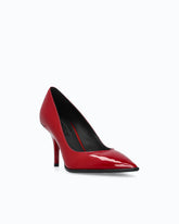 Décolleté in pelle effetto vernice - Rosso | Pinko