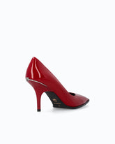 Décolleté in pelle effetto vernice - Rosso | Pinko