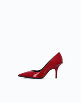 Décolleté in pelle effetto vernice - Rosso | Pinko