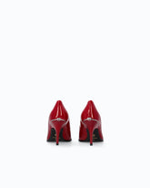 Décolleté in pelle effetto vernice - Rosso | Pinko