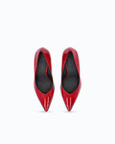 Décolleté in pelle effetto vernice - Rosso | Pinko