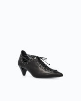 Nappa-Pumps mit Schnürung und Kegelabsatz - | Pinko