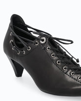 Nappa-Pumps mit Schnürung und Kegelabsatz - | Pinko