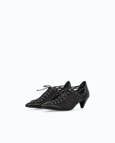 Nappa-Pumps mit Schnürung und Kegelabsatz - | Pinko