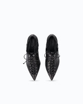 Nappa-Pumps mit Schnürung und Kegelabsatz - | Pinko
