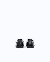 Mocassin en cuir avec logo et semelle crantée - Noir | Pinko