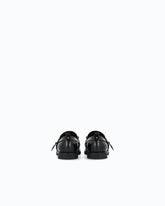 Mocassins en cuir à brides et franges - Noir | Pinko