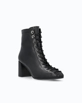Bottines à lacets en cuir à talons - | Pinko