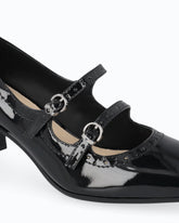 Mary-Jane-Pumps aus Leder mit Lack-Effekt - | Pinko