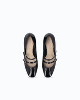 Mary-Jane-Pumps aus Leder mit Lack-Effekt - | Pinko