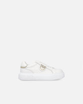 Sneakers flatform con suola alta e logo in metallo - | Pinko
