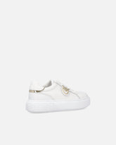 High-soled flatform sneakers with metal logo - | Pinko