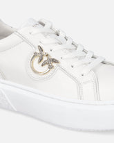 Sneakers flatform con suola alta e logo in metallo - | Pinko