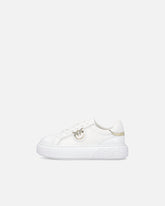 Sneakers flatform con suola alta e logo in metallo - | Pinko