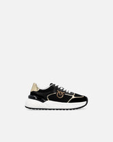 Παπούτσια sneakers με λογότυπο και γυαλιστερές λεπτομέρειες με όψη καθρέφτη - | Pinko