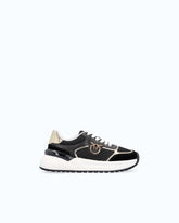 Παπούτσια sneakers με λογότυπο και γυαλιστερές λεπτομέρειες με όψη καθρέφτη - | Pinko