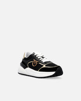 Παπούτσια sneakers με λογότυπο και γυαλιστερές λεπτομέρειες με όψη καθρέφτη - | Pinko