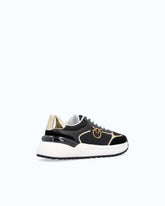 Παπούτσια sneakers με λογότυπο και γυαλιστερές λεπτομέρειες με όψη καθρέφτη - | Pinko