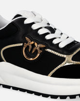 Παπούτσια sneakers με λογότυπο και γυαλιστερές λεπτομέρειες με όψη καθρέφτη - | Pinko
