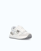 Παπούτσια sneakers με λογότυπο και γυαλιστερές λεπτομέρειες με όψη καθρέφτη - | Pinko