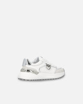 Παπούτσια sneakers με λογότυπο και γυαλιστερές λεπτομέρειες με όψη καθρέφτη - | Pinko